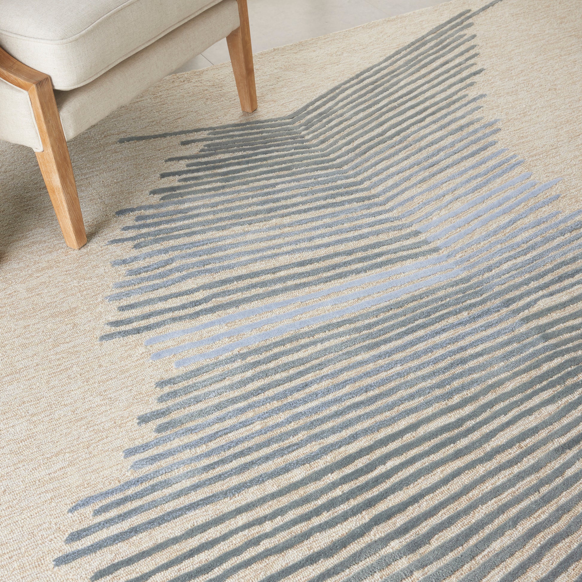 Nourison Home Symmetry  Ivory Grey  Contemporary