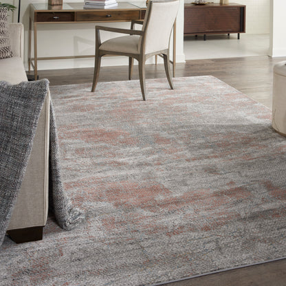 Nourison Home Rustic Textures  Light Grey Rust  Contemporary
