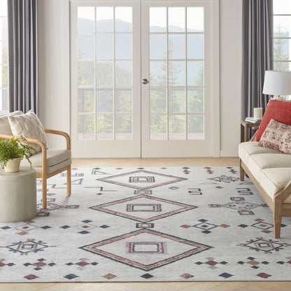 Nourison Home New Concept Washables  Ivory Multicolor  Contemporary