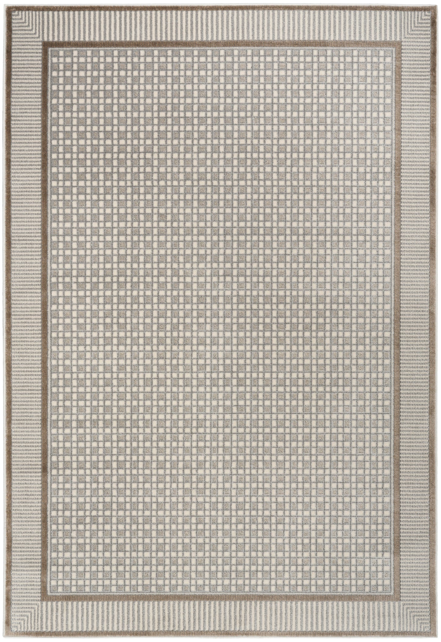 Nourison Home Nordic NRC03 Ivory Grey Contemporary Power-loomed Rug