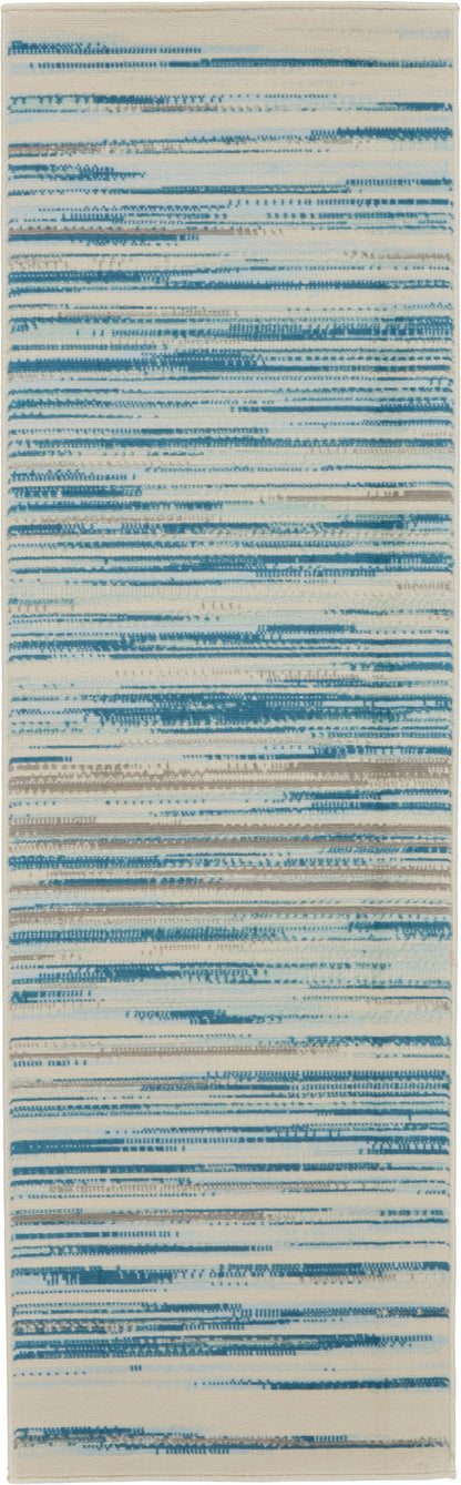 Nourison Home Jubilant JUB04 Blue Contemporary Power-loomed Rug