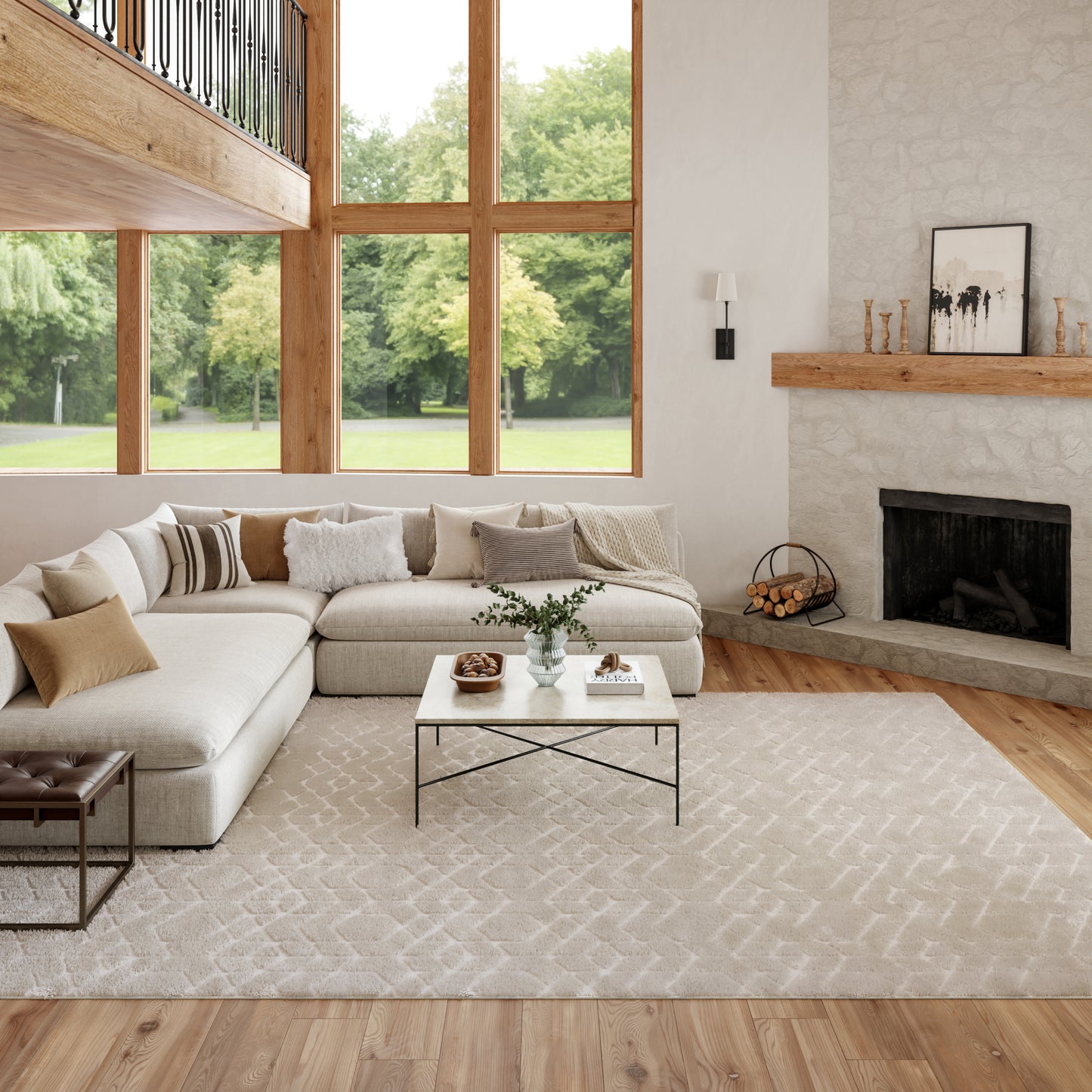 Nourison Home Washable Charm  Silver Ivory  Contemporary