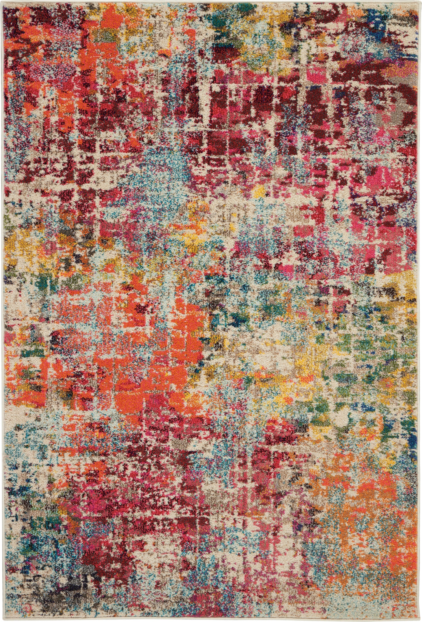 Nourison Home Celestial CES13 Pink Multicolor Contemporary Power-loomed Rugs
