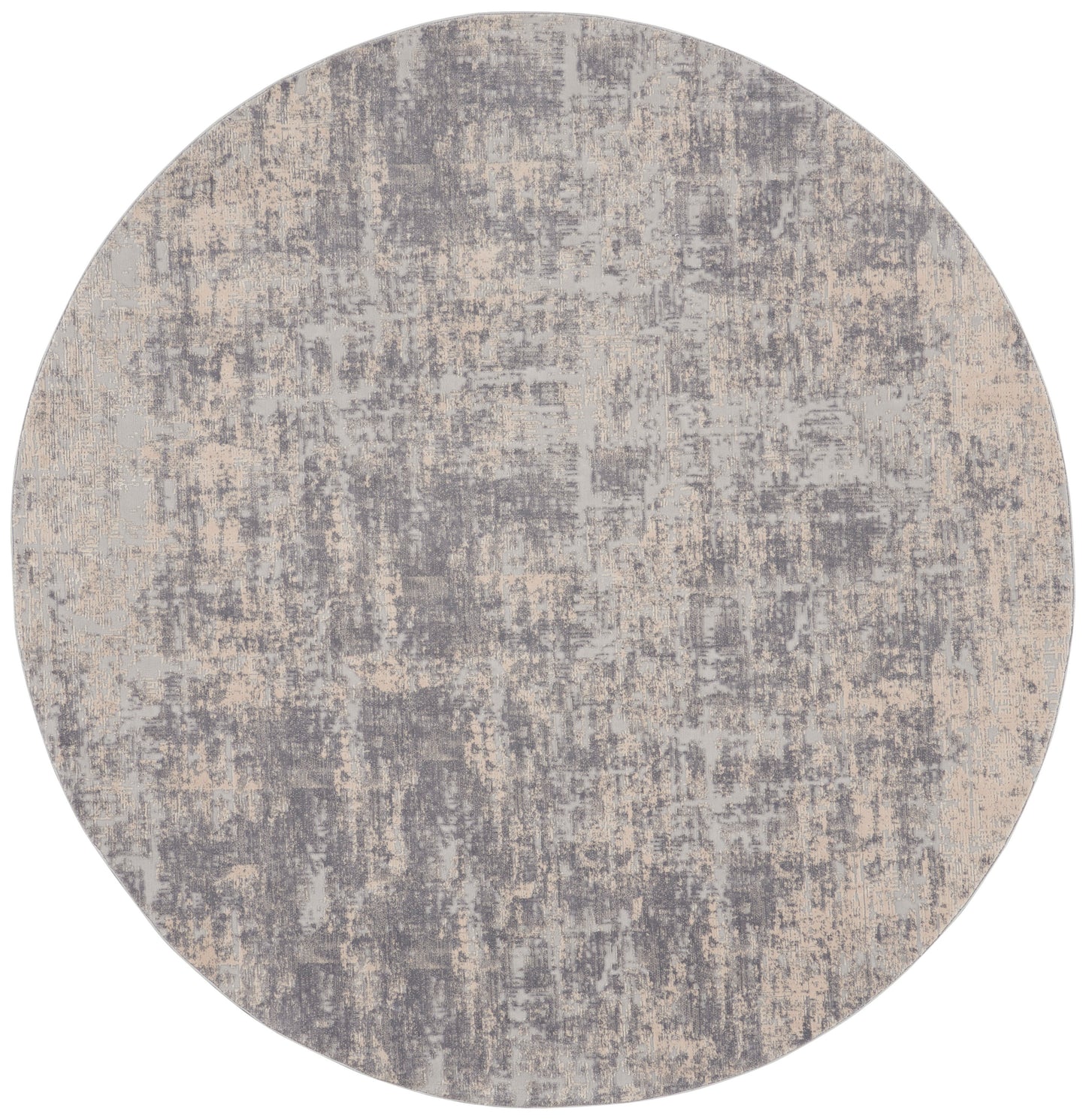 Nourison Home Rustic Textures RUS01 Ivory Silver Contemporary Power-loomed Rugs