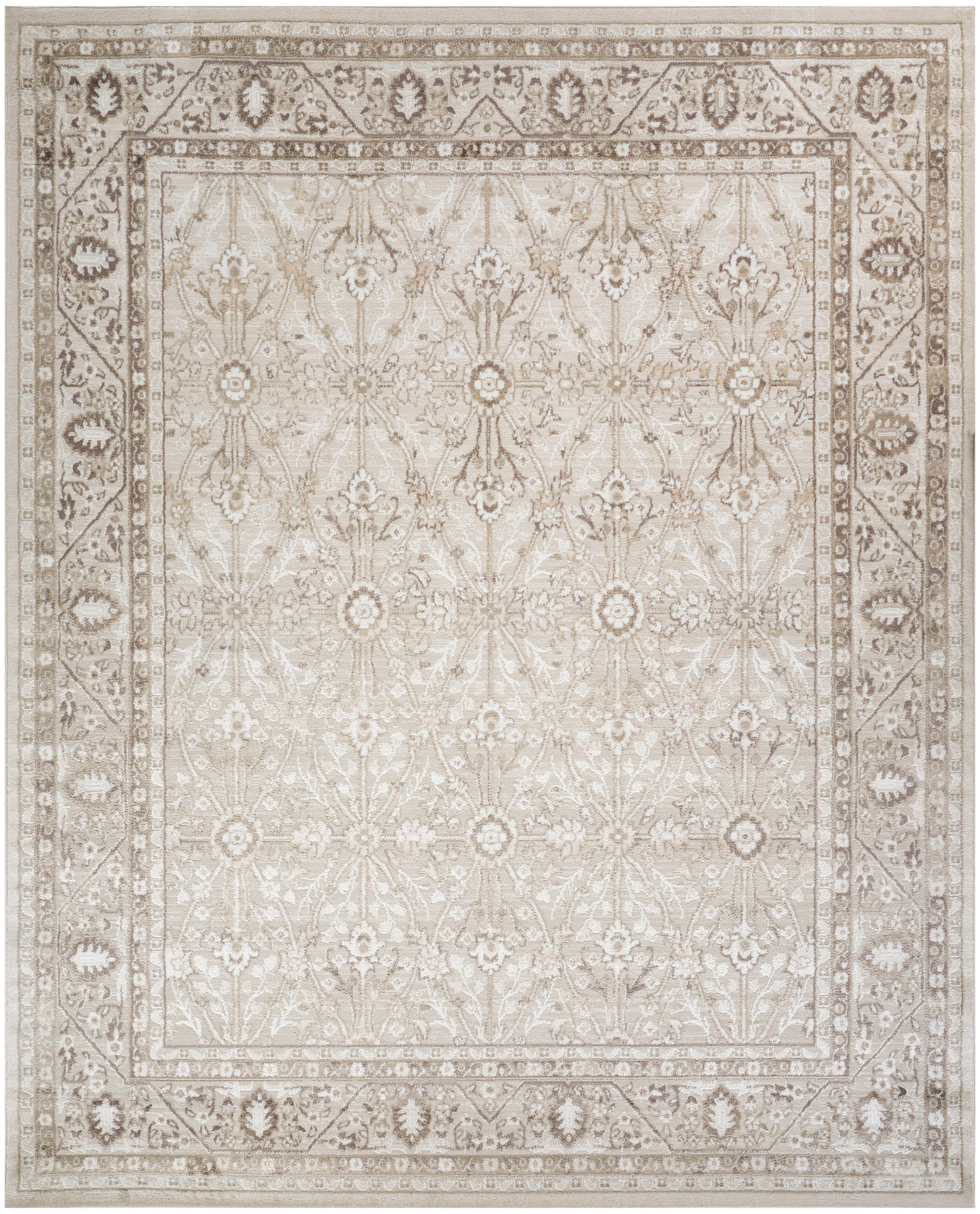 Nourison Home Dekor  Ivory Brown  Traditional