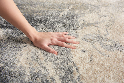 Nourison Home Fusion  Cream Grey  Contemporary