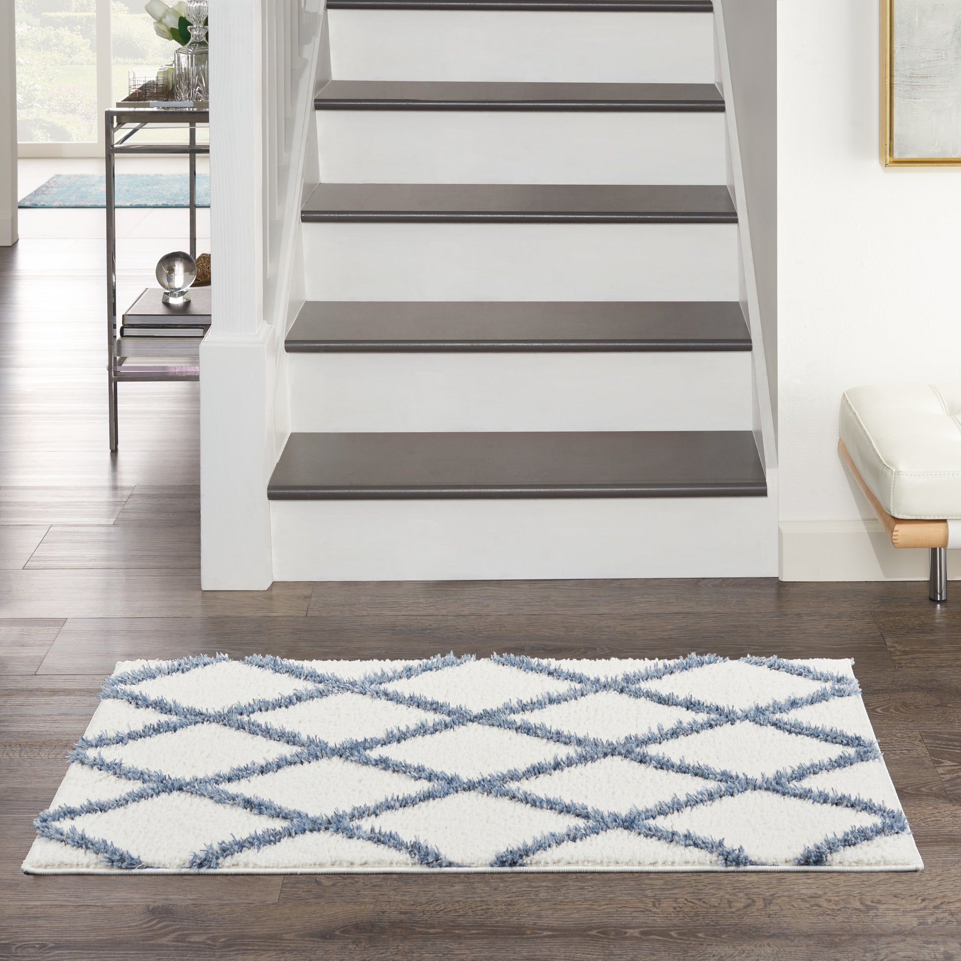 Nourison Home Feather Soft  Ivory Blue  Contemporary