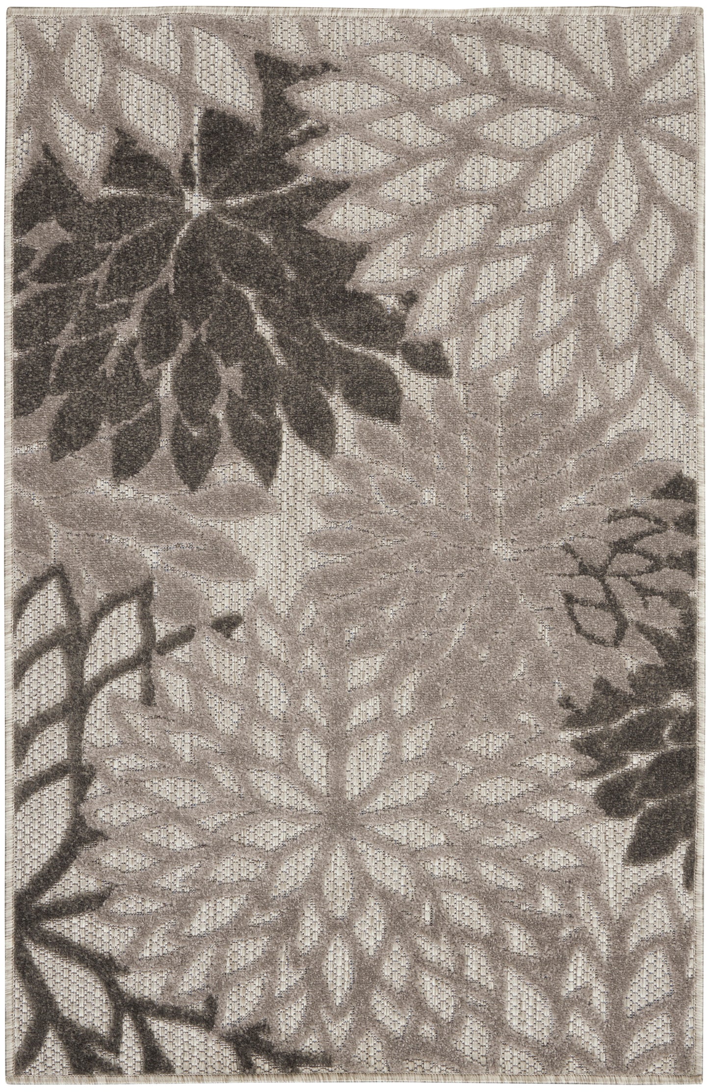 Nourison Home Aloha ALH05 Silver Grey Contemporary Power-loomed Rugs