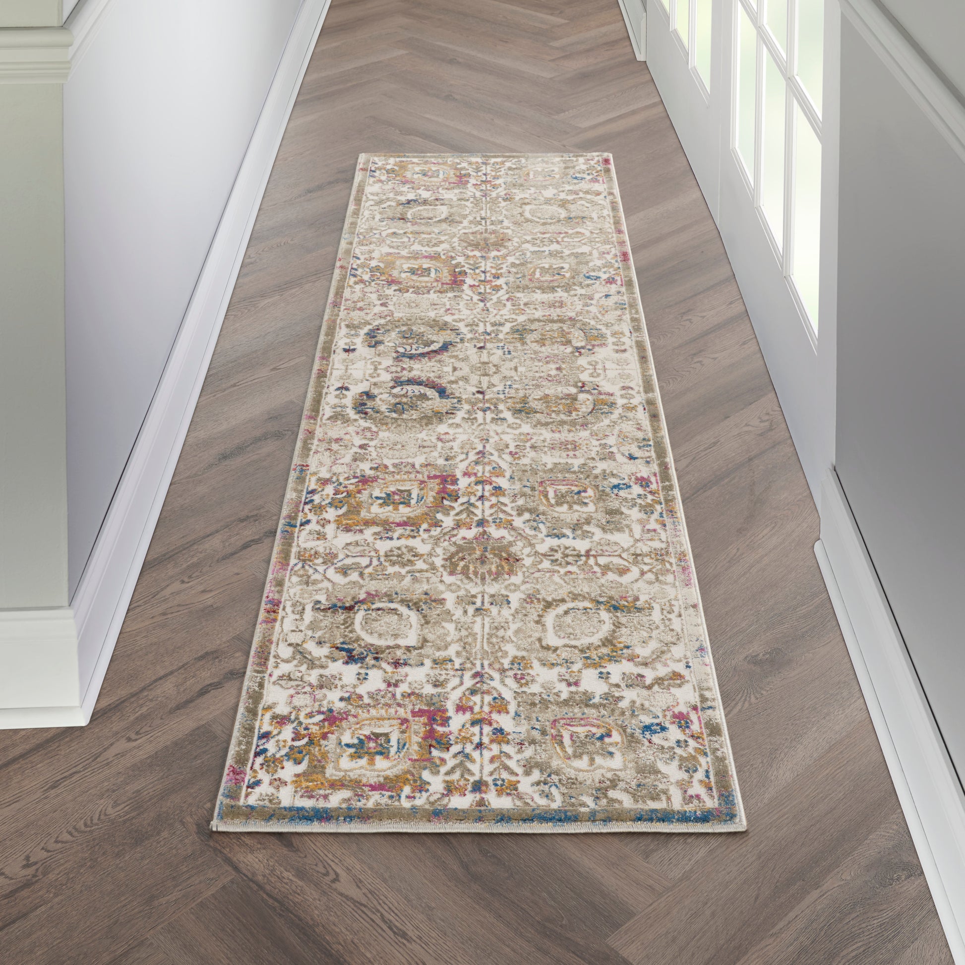 Nourison Home Melody  Ivory Multicolor  Traditional
