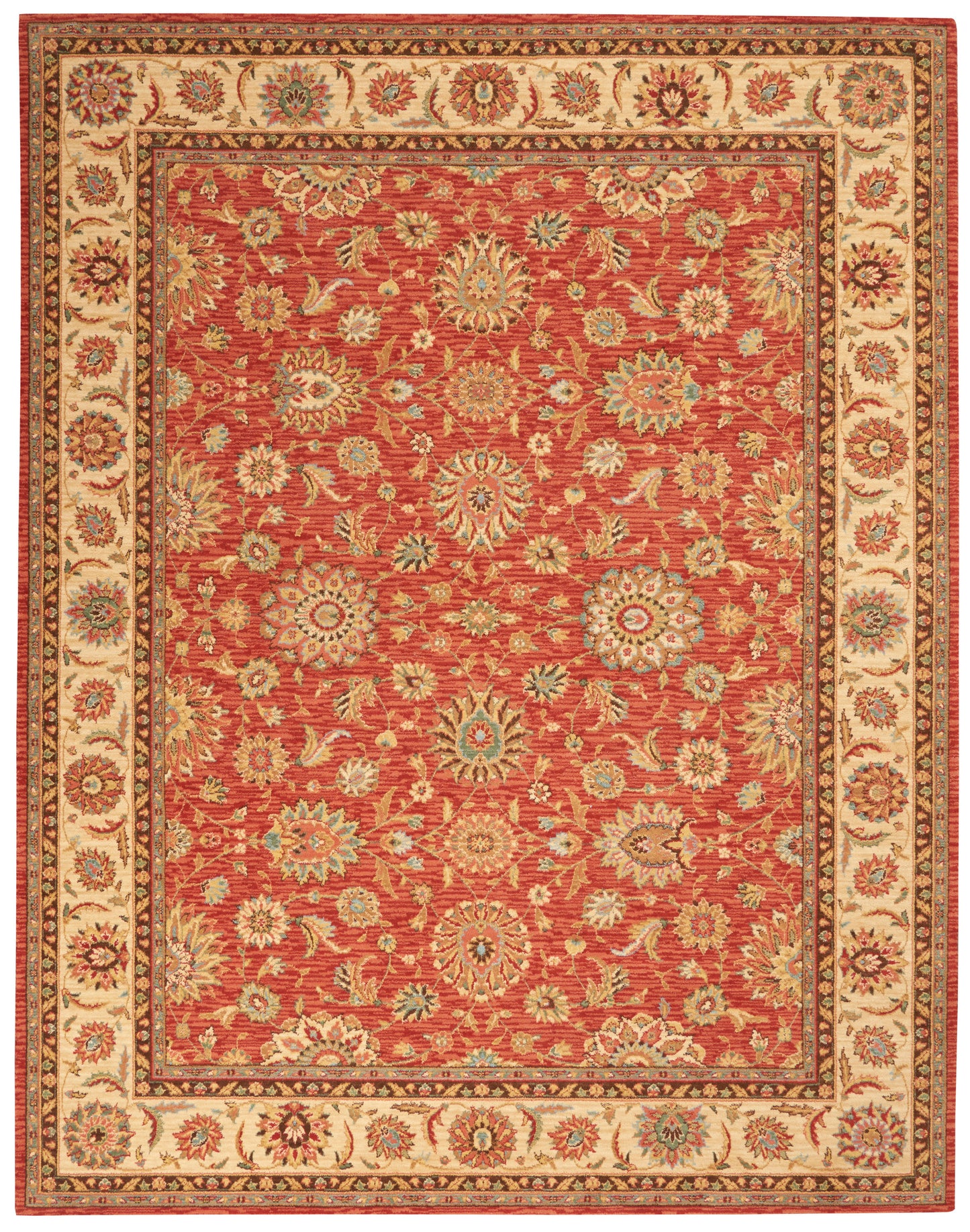 Nourison Home Living Treasures LI05 Rust Traditional Loom-woven Rug