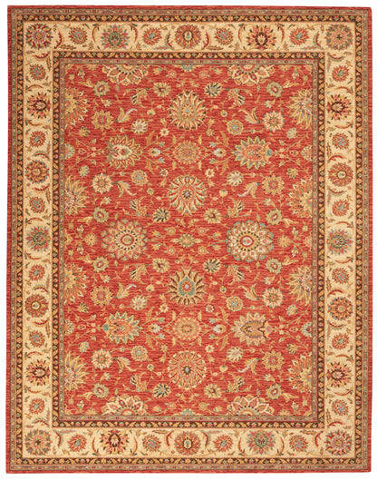 Nourison Home Living Treasures LI05 Rust Traditional Loom-woven Rug