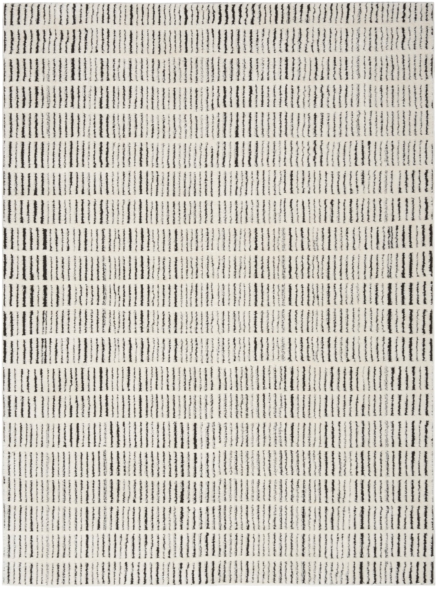 Nourison Home Modern Comfort MNC03 Ivory Black Contemporary Power-loomed Rug