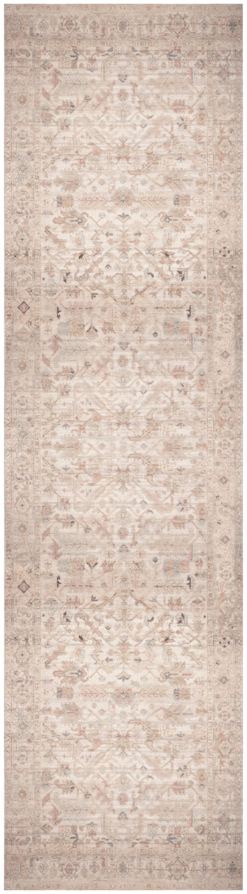 Nourison Home Vintage Washables VWS17 Beige Traditional Flat Weave Rug