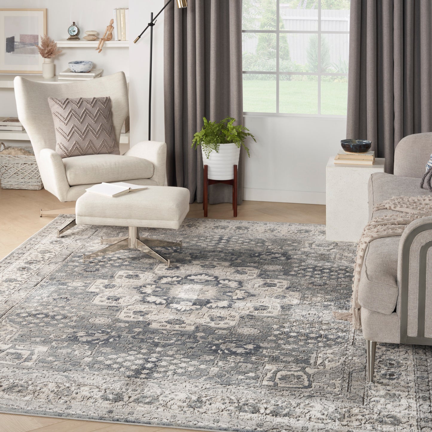 Nourison Home Quarry  Beige Grey  Transitional