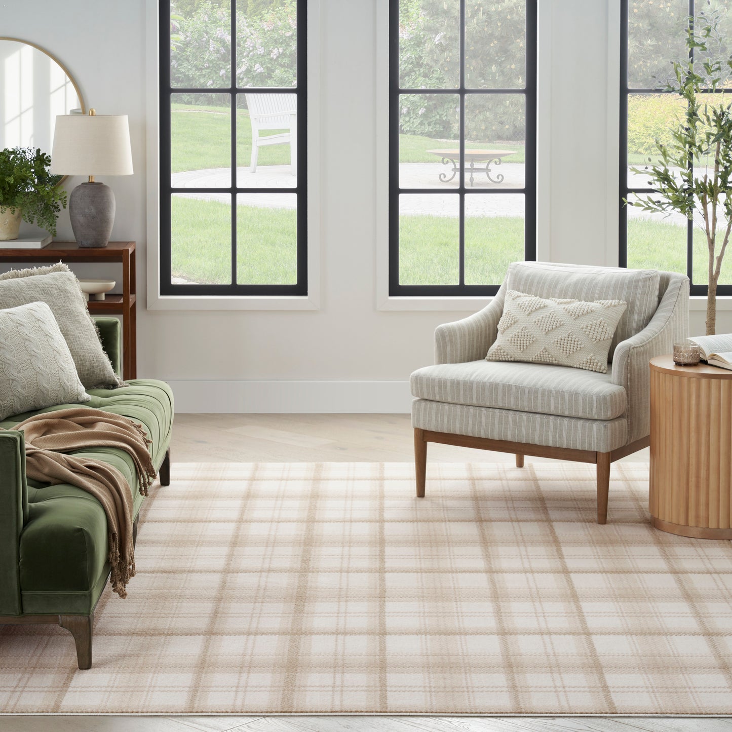 Nourison Home Grafix  Ivory Beige  Contemporary