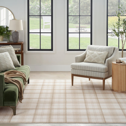 Nourison Home Grafix  Ivory Beige  Contemporary