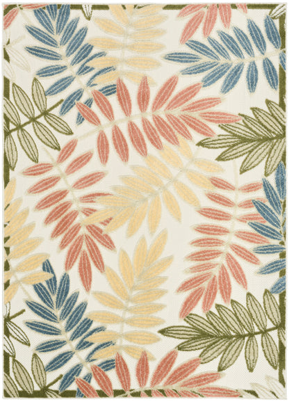 Nourison Home Aloha ALH18 Ivory Rose Contemporary Power-loomed Rugs