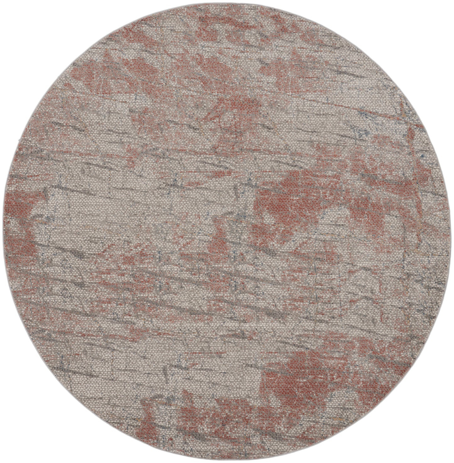 Nourison Home Rustic Textures RUS15 Light Grey Rust Contemporary Power-loomed Rugs