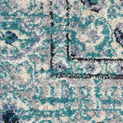 Nourison Home Passion  Turquoise Grey  Transitional
