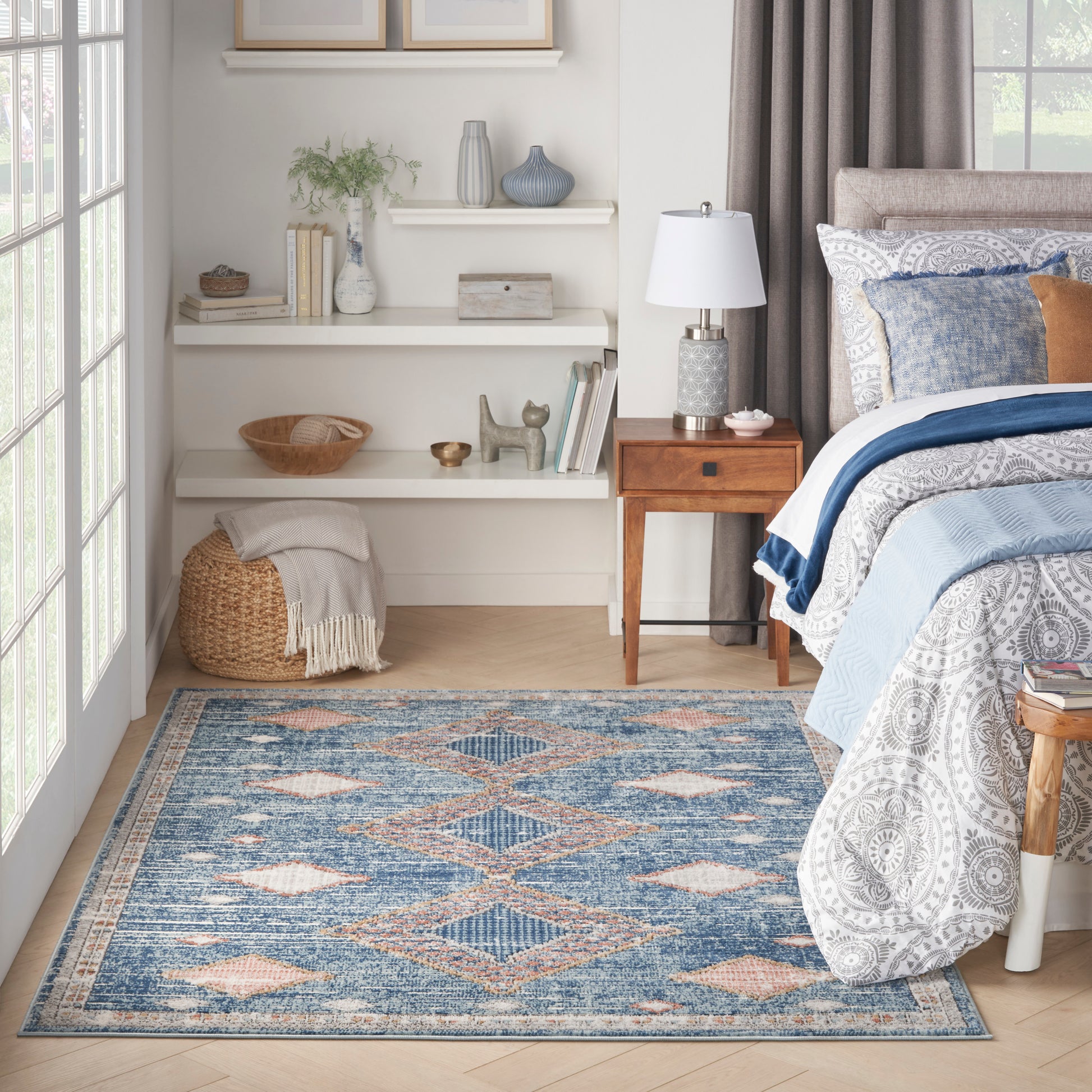 Nourison Home Quarry  Blue  Contemporary