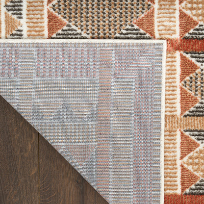 Nourison Home Nordic  Rust Multicolor  Contemporary