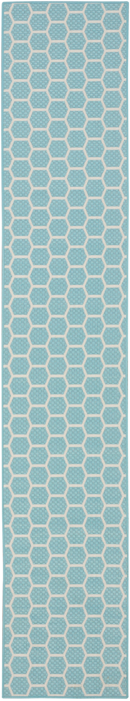 Nourison Home Twist Reversible TWS01 Aqua Contemporary Loom-woven Rug