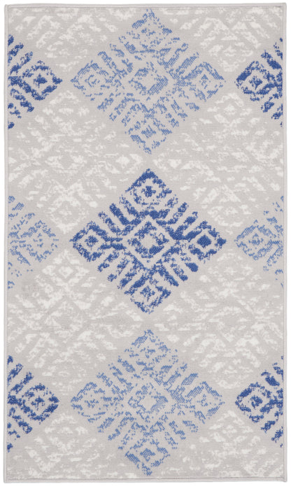 Nourison Home Whimsicle WHS18 Grey Blue Transitional Power-loomed Rug