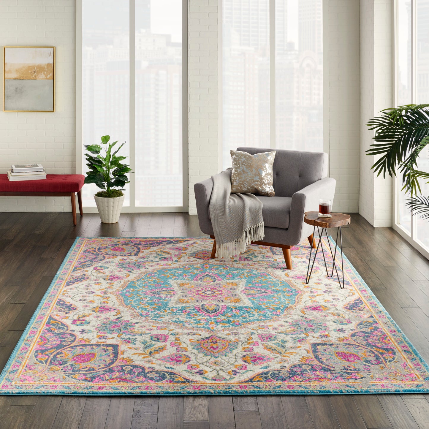 Nourison Home Passion  Ivory Multicolor  Transitional