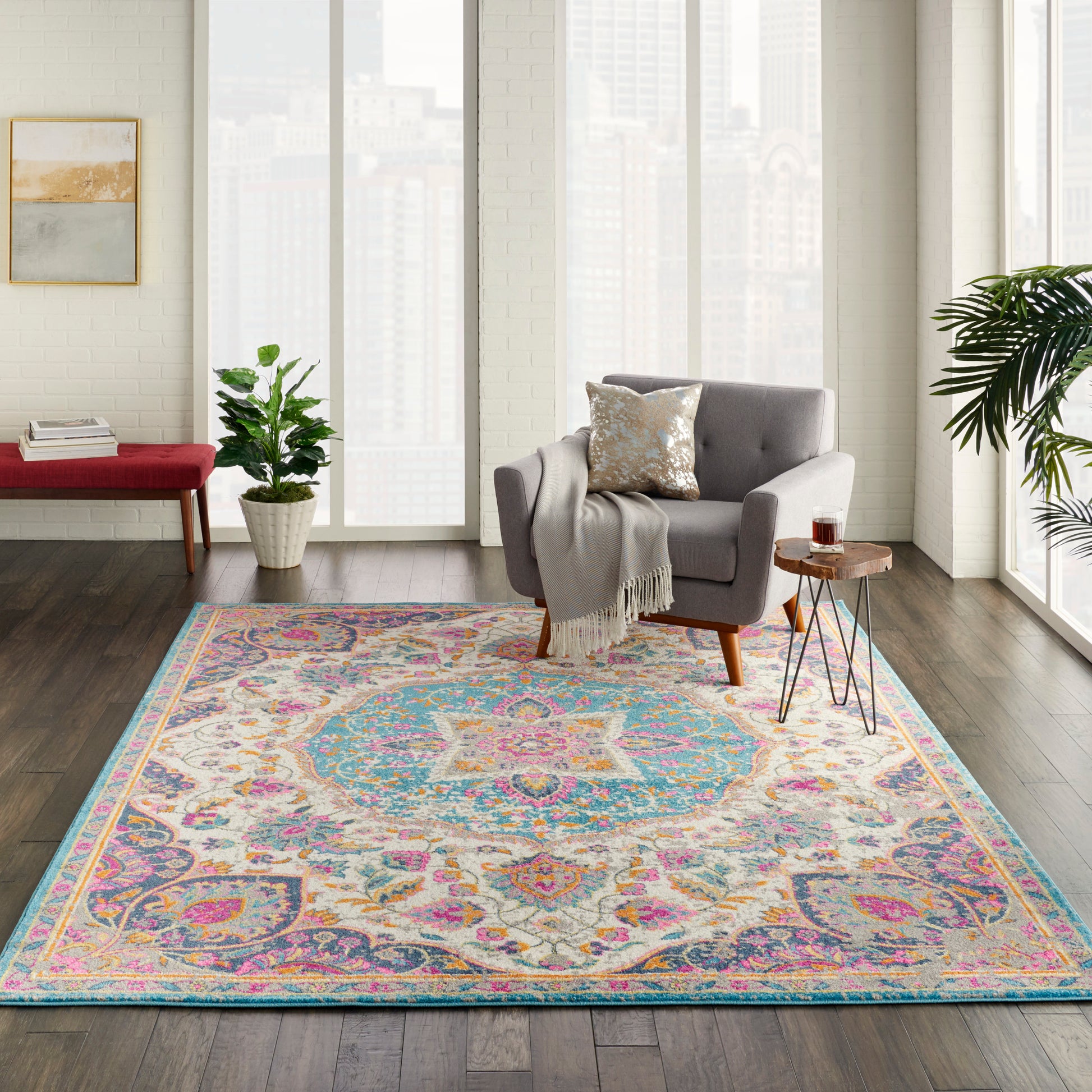 Nourison Home Passion  Ivory Multicolor  Transitional