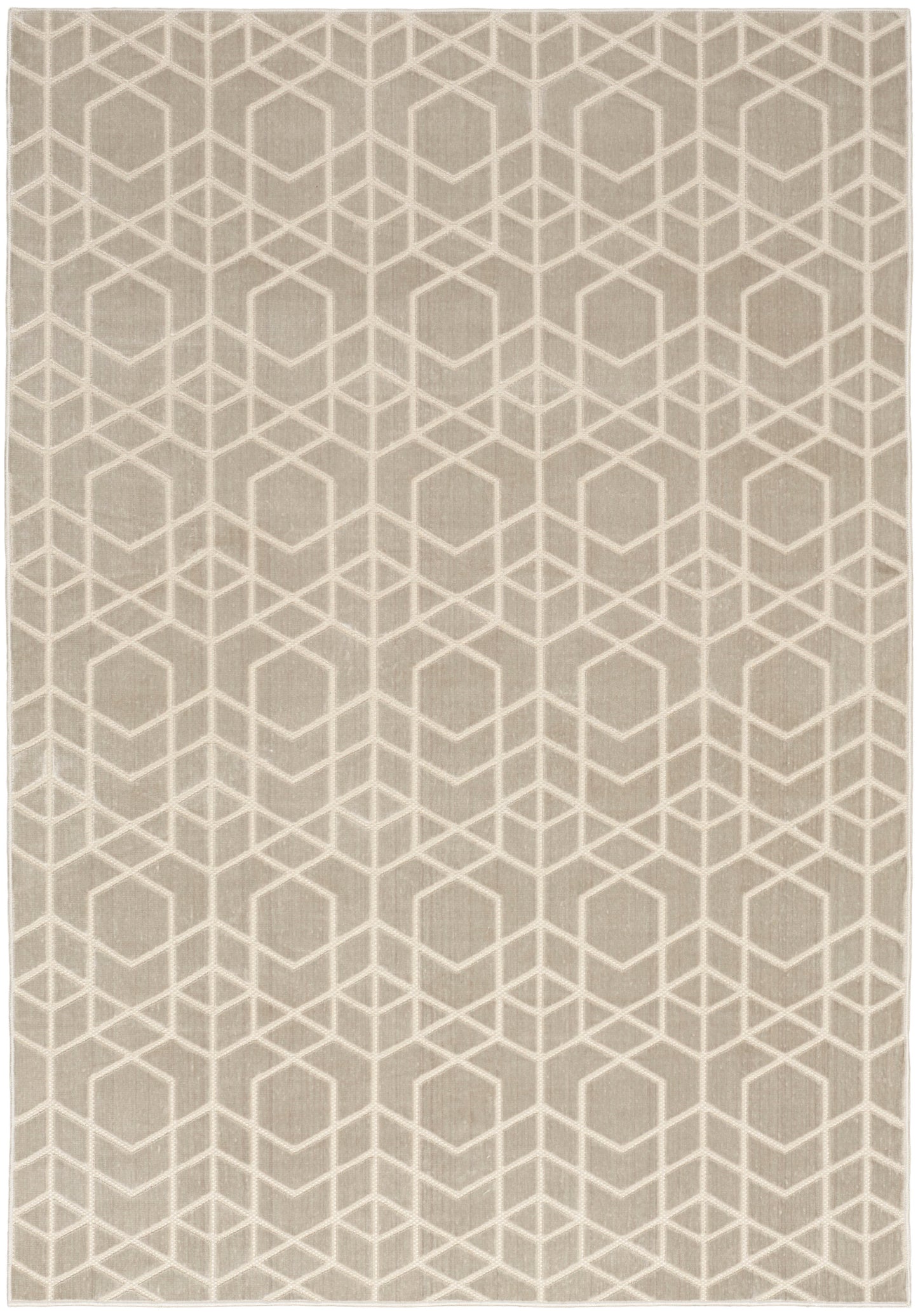 Nourison Home Washable Charm WCH01 Silver Ivory Contemporary Machine Woven Rug