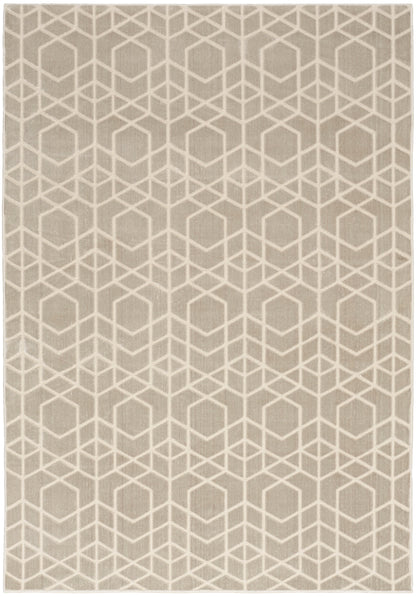 Nourison Home Washable Charm WCH01 Silver Ivory Contemporary Machine Woven Rug