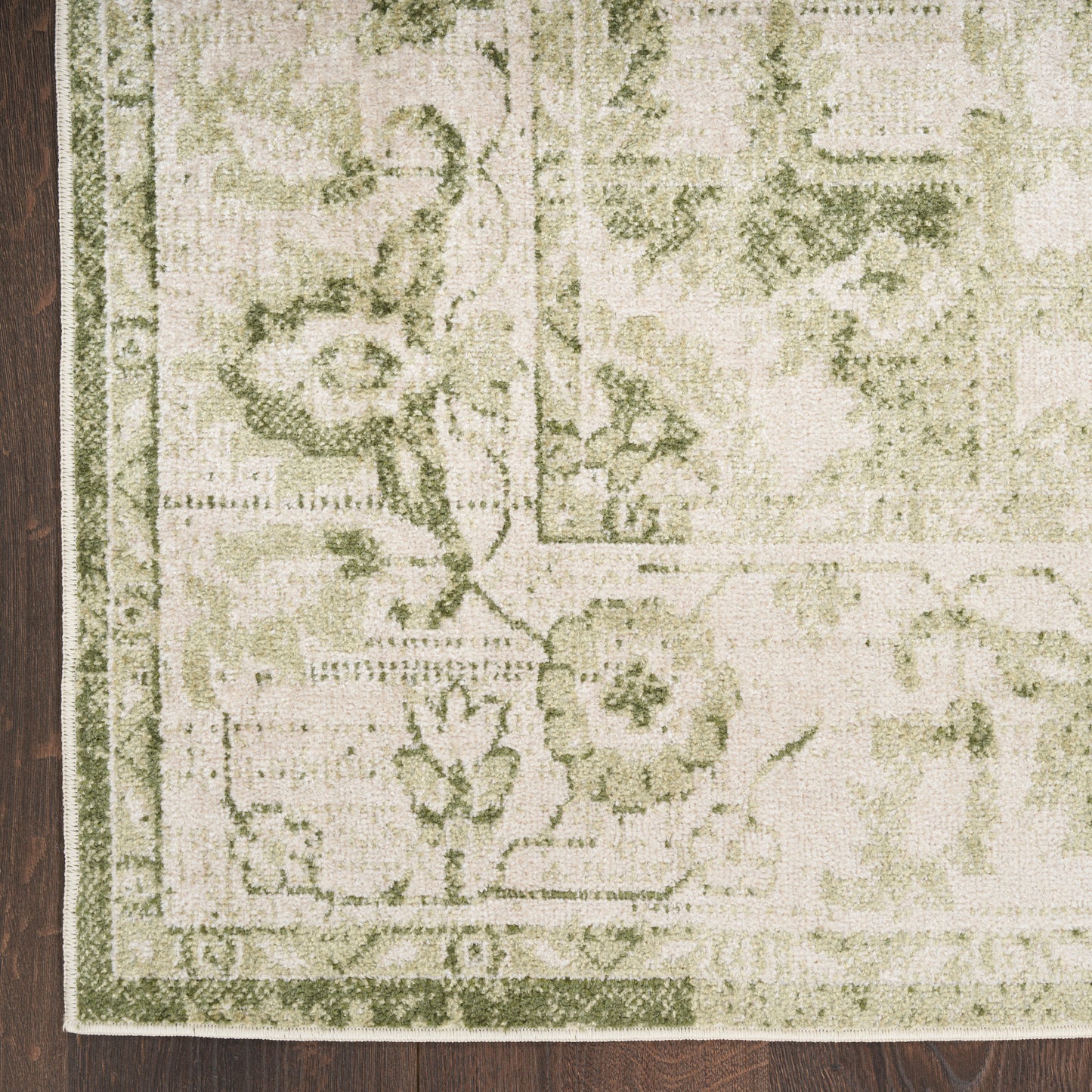 Nourison Home Astra Machine Washable  Ivory Green  Traditional