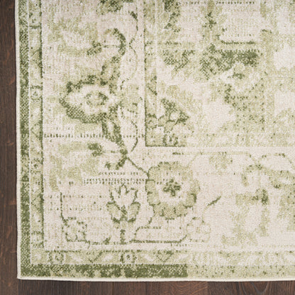 Nourison Home Astra Machine Washable  Ivory Green  Traditional