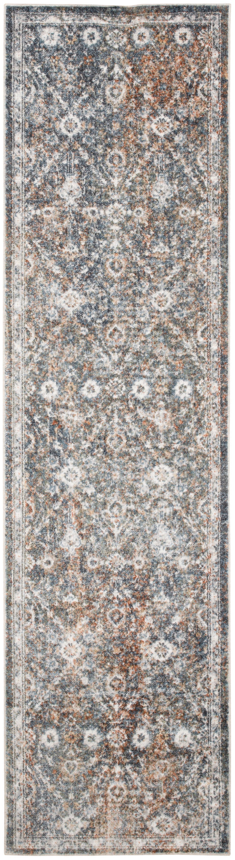 Nourison Home Astra Machine Washable ASW16 Ivory Multicolor Traditional Power-loomed Rug
