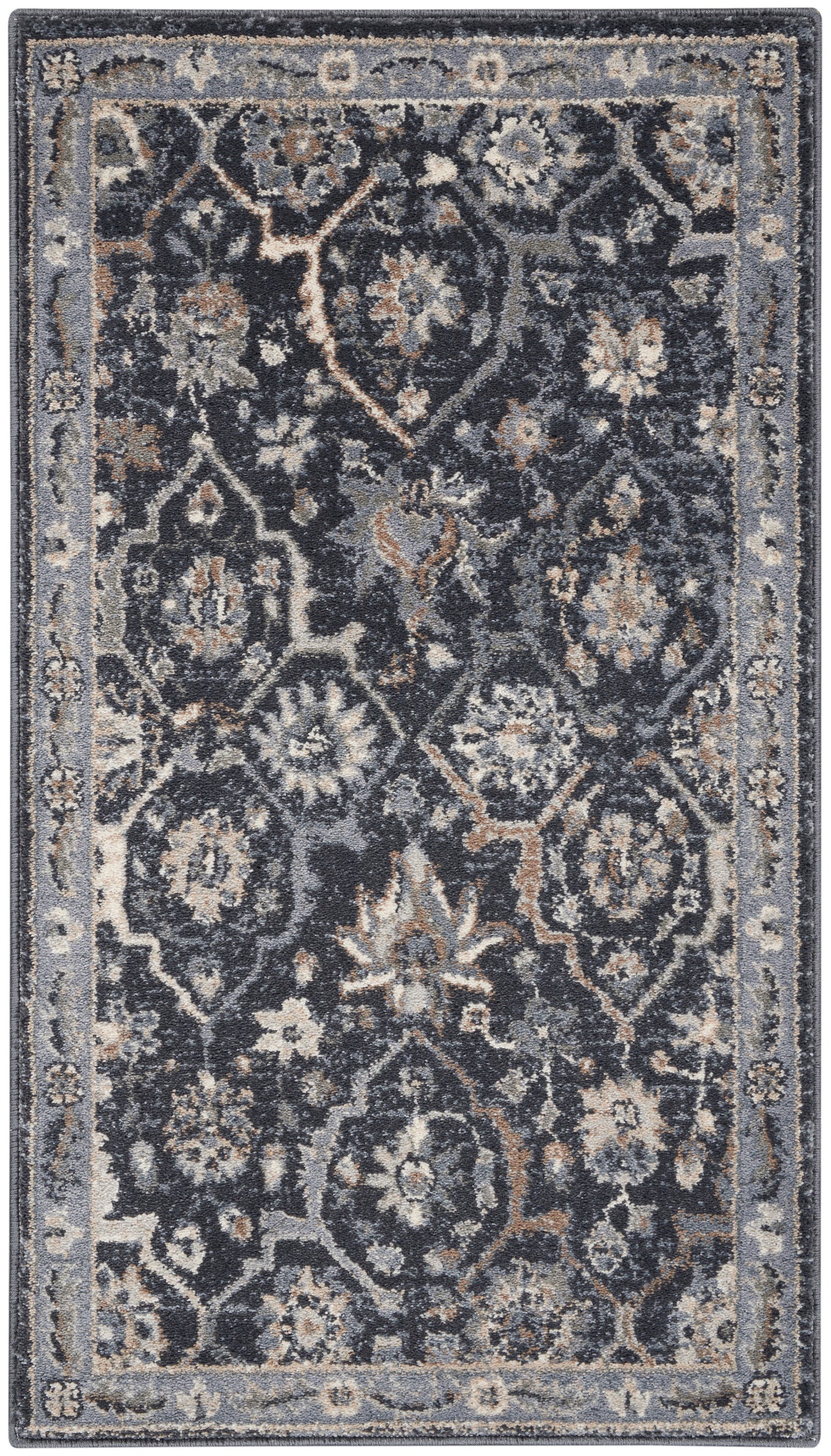 Nourison Home Moroccan Celebration KI385 Navy Traditional Power-loomed Rug