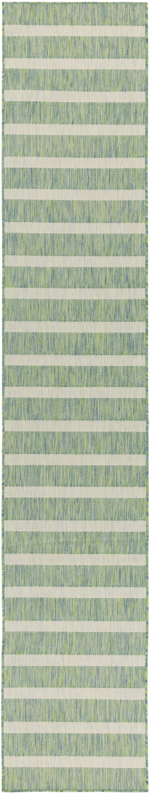 Nourison Home Positano POS03 Blue Green Ivory Contemporary Power-loomed Rug