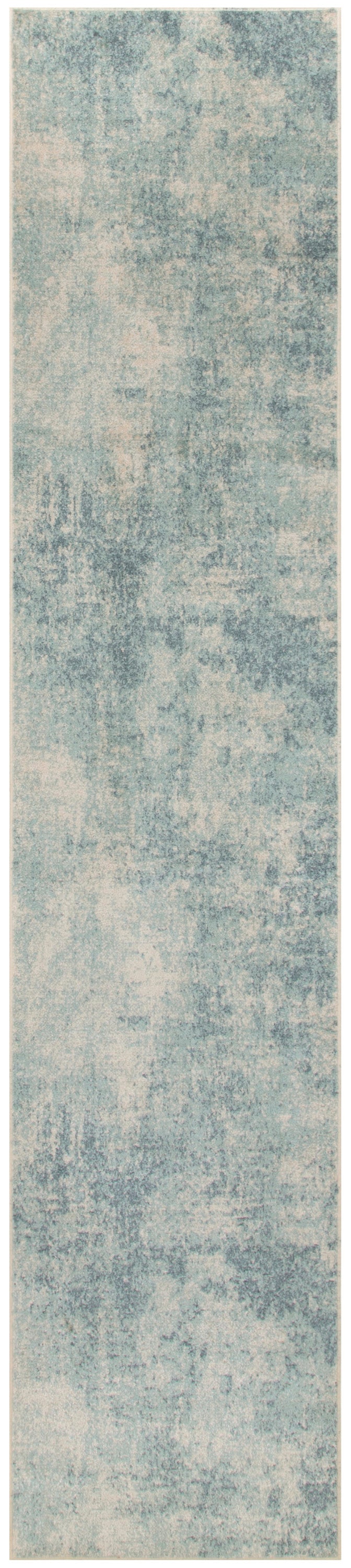 Nourison Home Astra Machine Washable ASW07 Blue Ivory Contemporary Power-loomed Rug