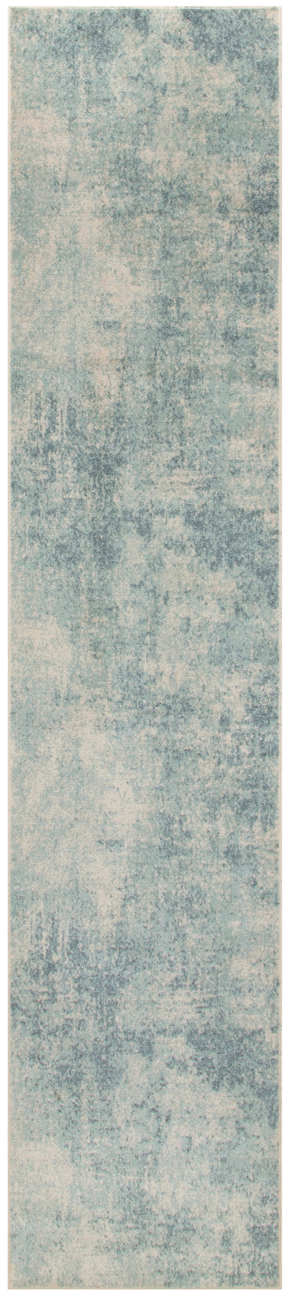 Nourison Home Astra Machine Washable ASW07 Blue Ivory Contemporary Power-loomed Rug