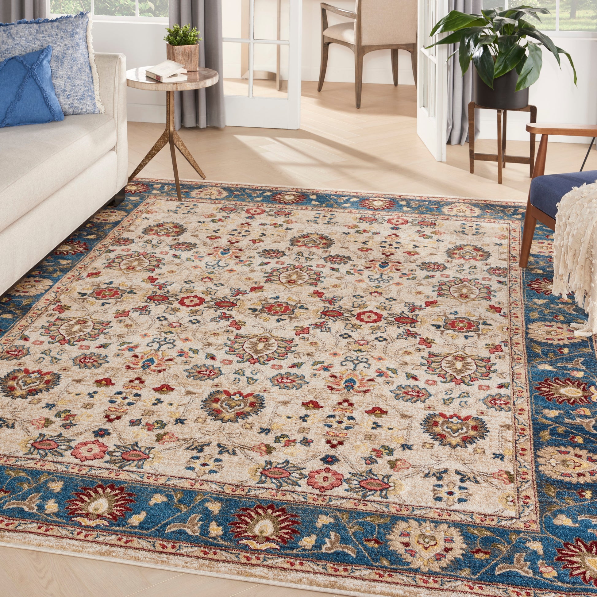 Nourison Home Karisma  Ivory Blue  Traditional