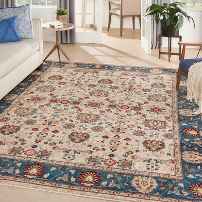 Nourison Home Karisma  Ivory Blue  Traditional