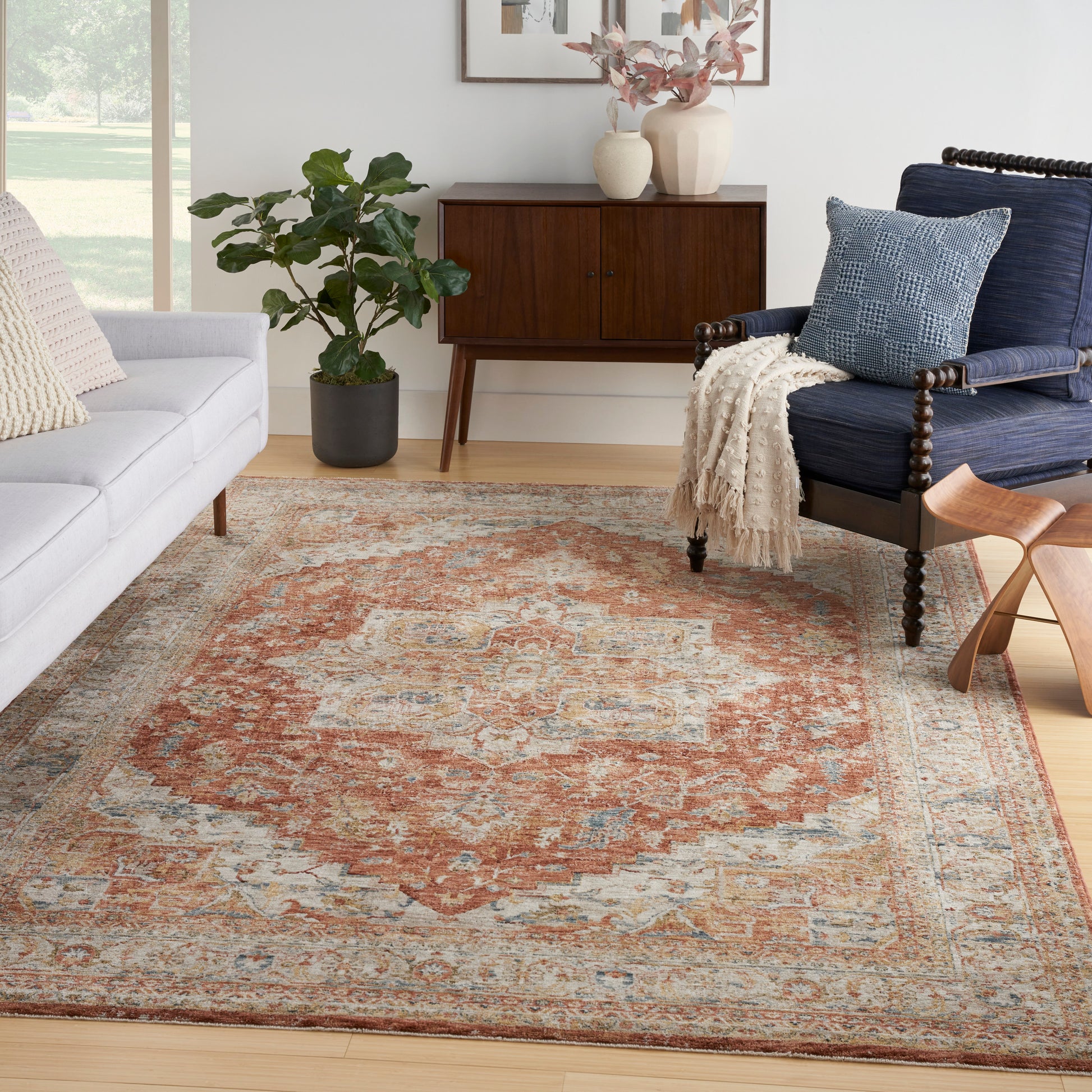 Nourison Home Sahar  Ivory Multicolor  Traditional