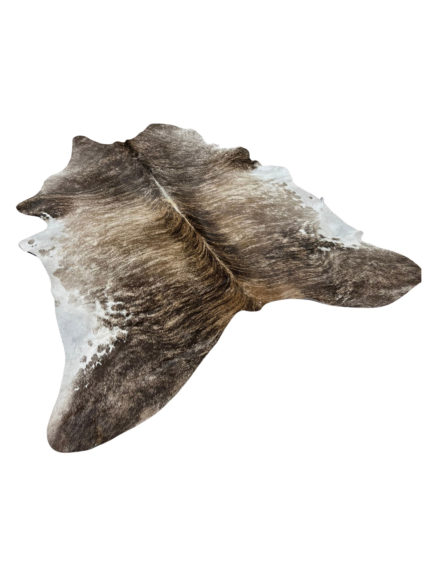 Artisan Claire 5586 Chocolate Ivory Hair on Hide Cowhide Shape Rug