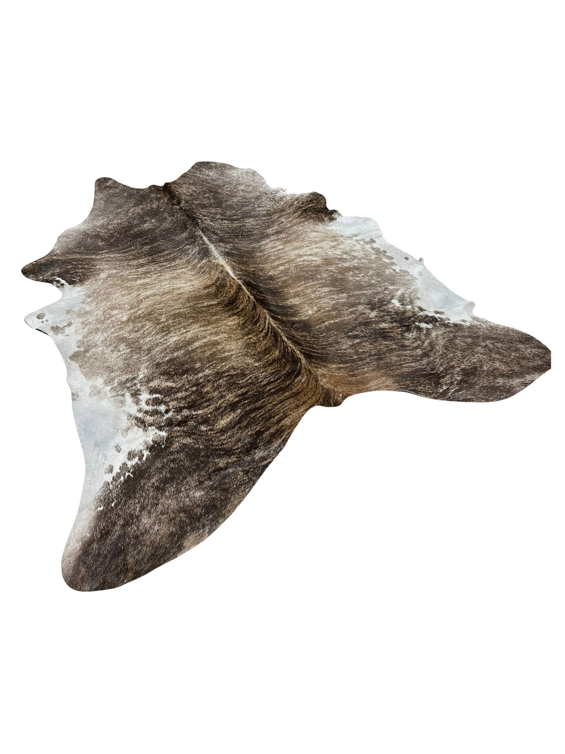 Artisan Claire 5586 Chocolate Ivory Hair on Hide Cowhide Shape Rug