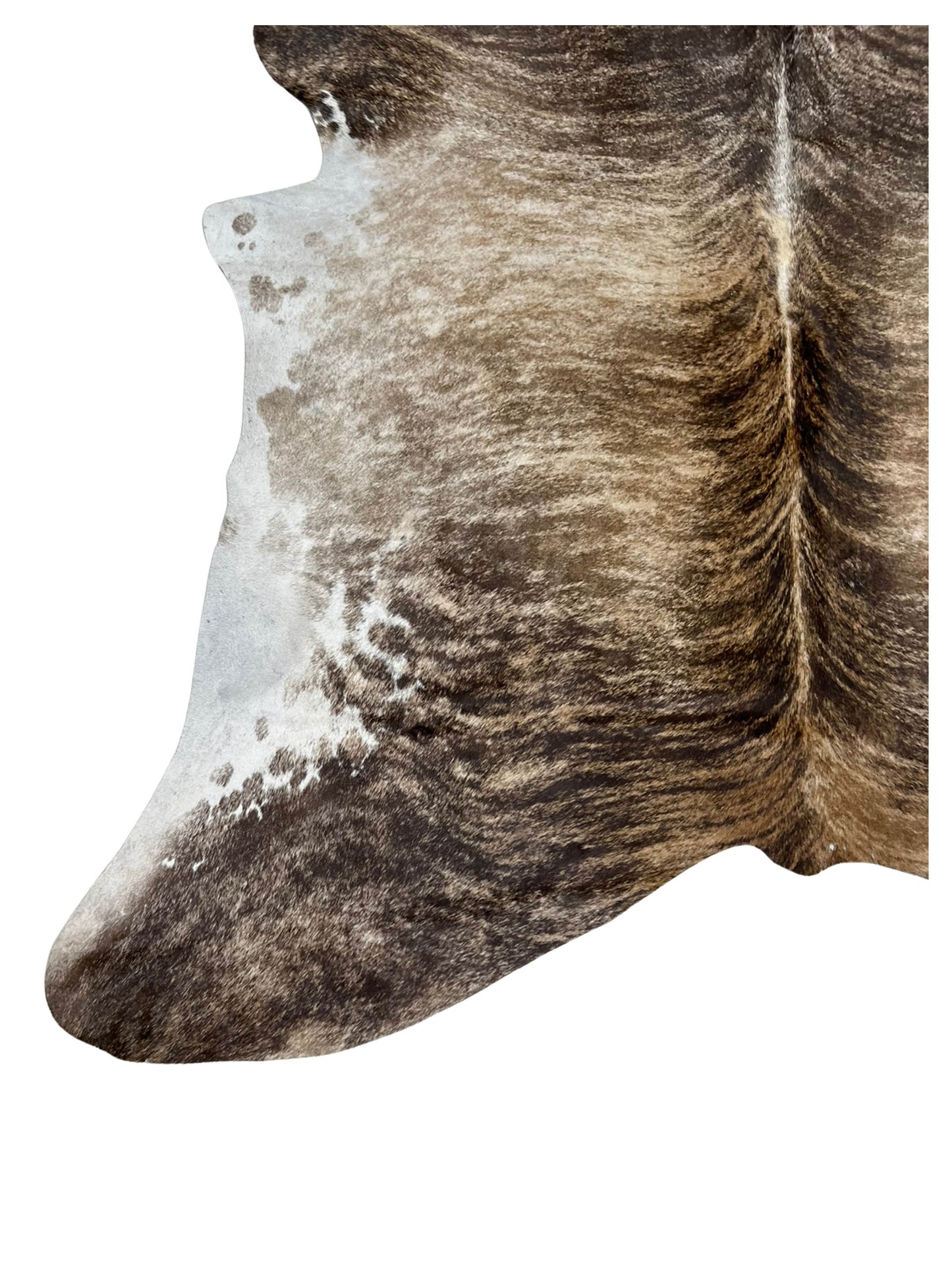 Artisan Claire 5586 Chocolate Ivory Hair on Hide Cowhide Shape Rug