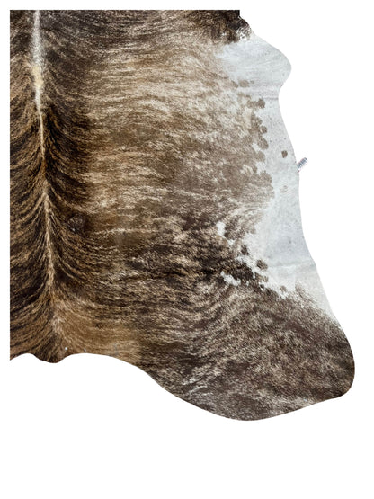 Artisan Claire 5586 Chocolate Ivory Hair on Hide Cowhide Shape Rug