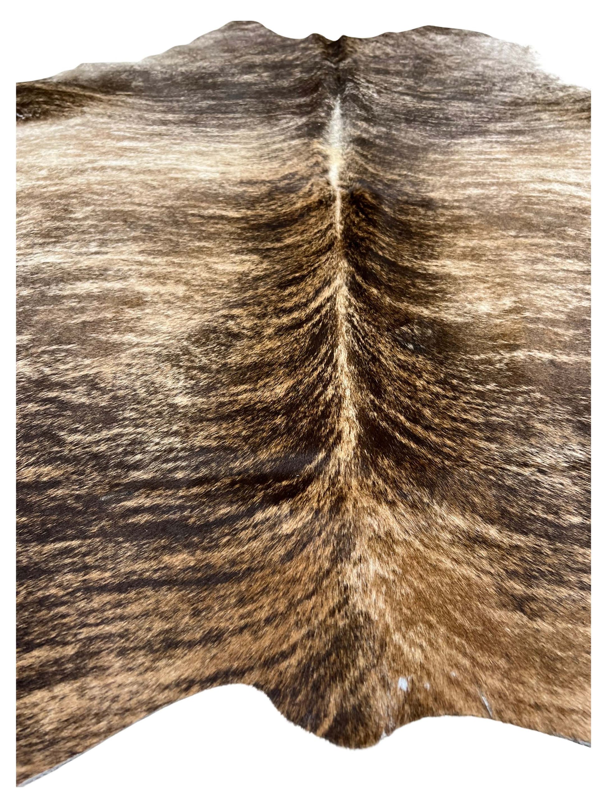 Artisan Claire 5586 Chocolate Ivory Hair on Hide Cowhide Shape Rug