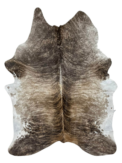 Artisan Claire 5586 Chocolate Ivory Hair on Hide Cowhide Shape Rug