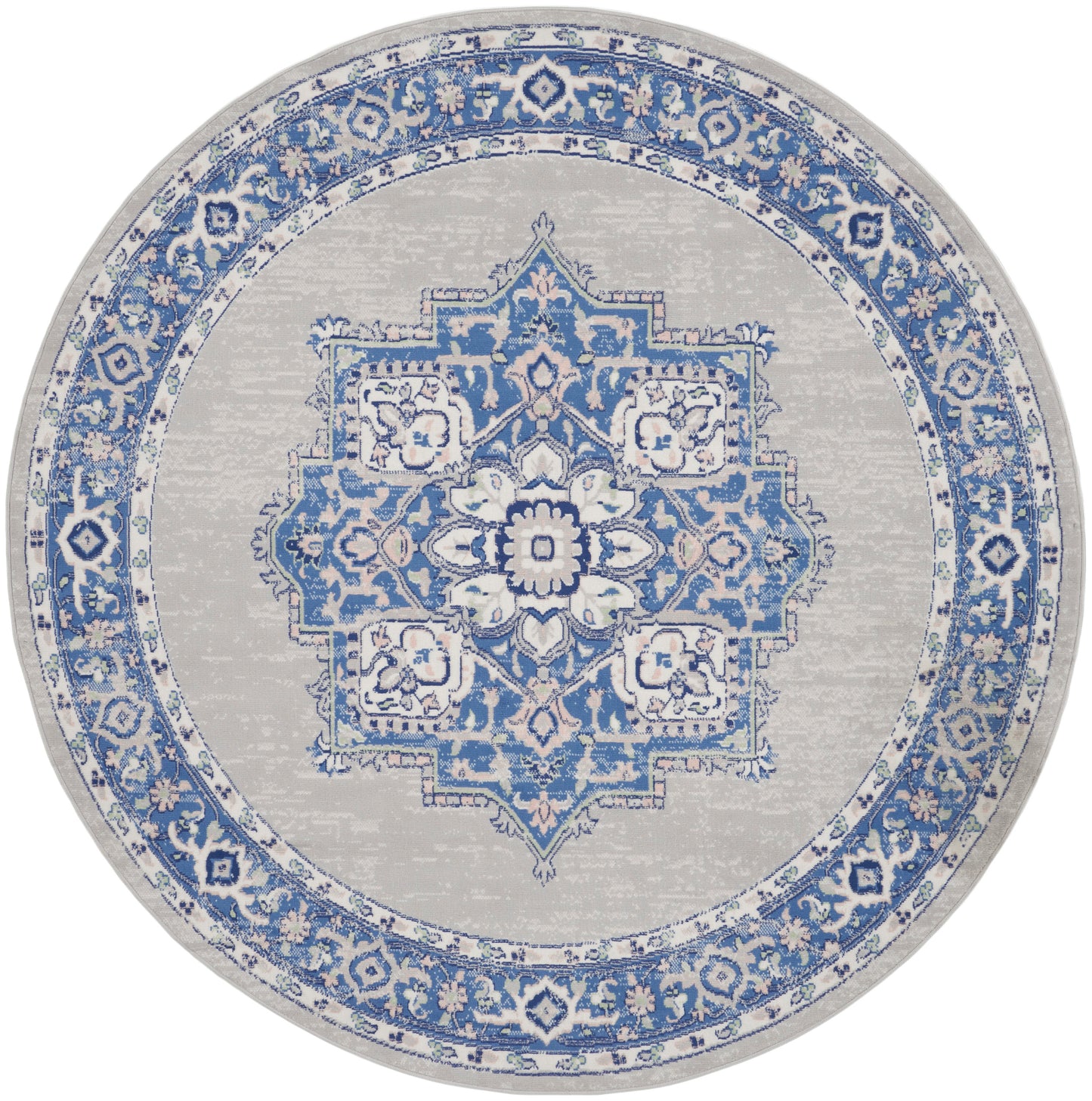Nourison Home Whimsicle WHS03 Grey Blue Transitional Power-loomed Rug