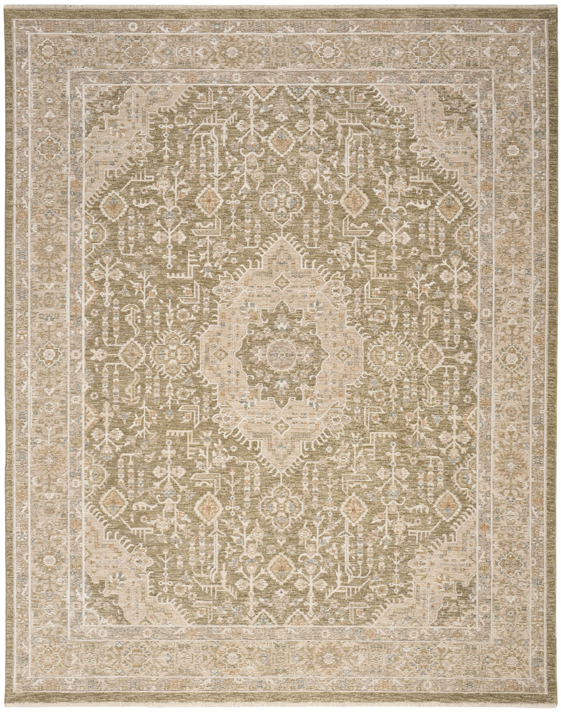 Nourison Home Retreat  Green  Traditional