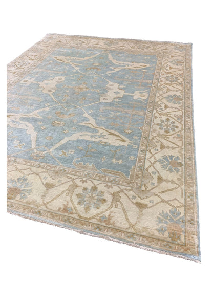 Artisan Emma Lt.Blue Ivory Traditional Knotted Rug - Rugs - Artisan - Atlanta Designer Rugs